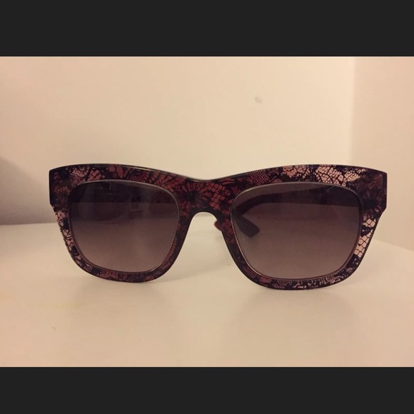 Valentino Lace Retro Sunglasses in Pink - Picture 5 of 6